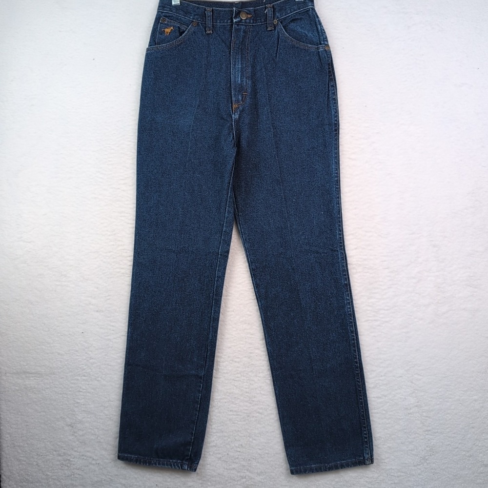 VTG NWT 70s Wrangler Misses Sz 12 Embroidered Horse Reg Fit‎ Denim Blue Jeans